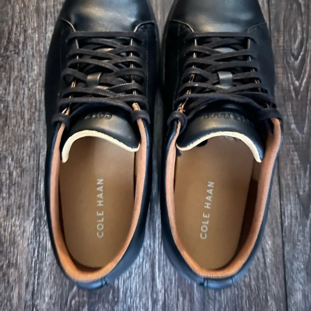 Cole Haan Men’s Black Leather Sneakers